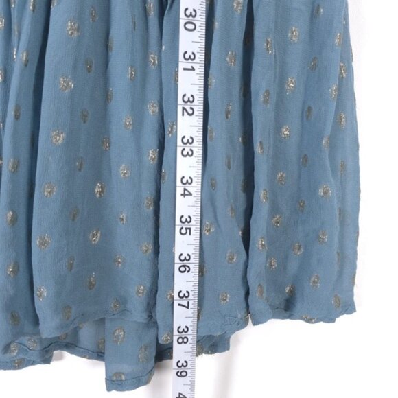Anthropologie Natalie Flounced Tunic Dress Blue Polka Dot Sleeveless SMALL - Picture 9 of 15